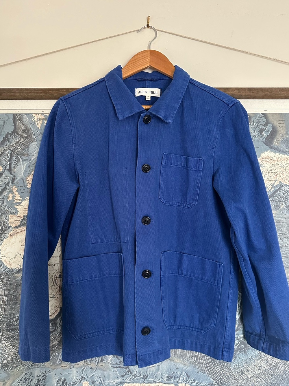 Alex Mill Britt Work Jacket in Electric Blue Size Small